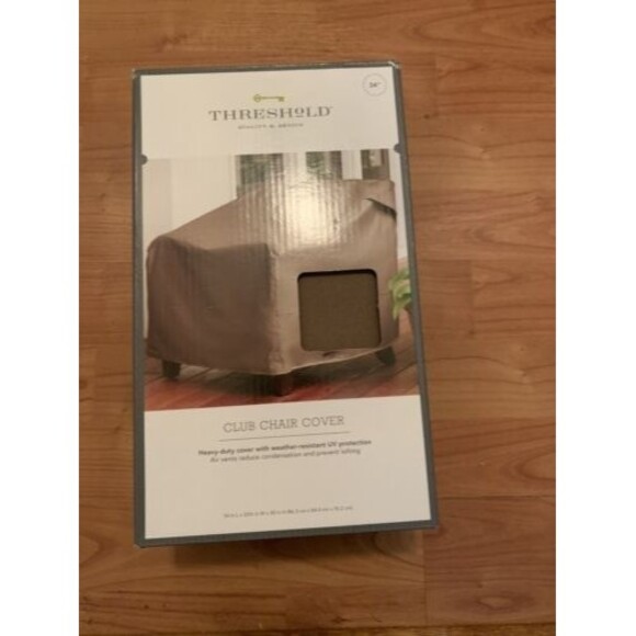 Threshold Patio Chair Cover 34in Brown - Picture 1 of 9